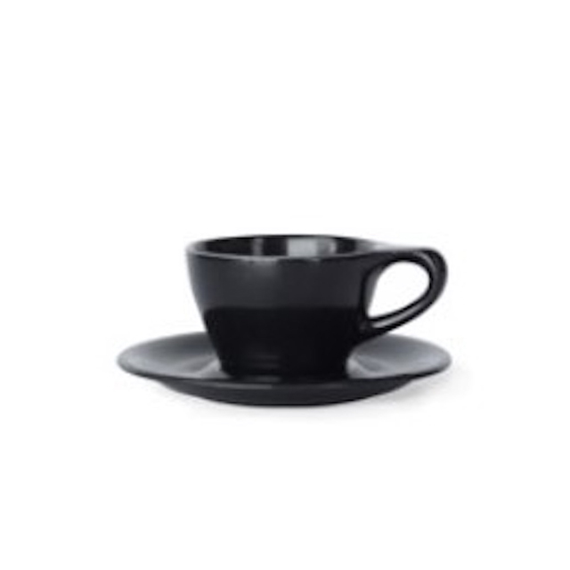 notNeutral LN Cappuccino Cup&Saucer Black<br>
(ｶﾌﾟﾁｰﾉ用ｶｯﾌﾟ&ｿｰｻｰ)6oz 6set