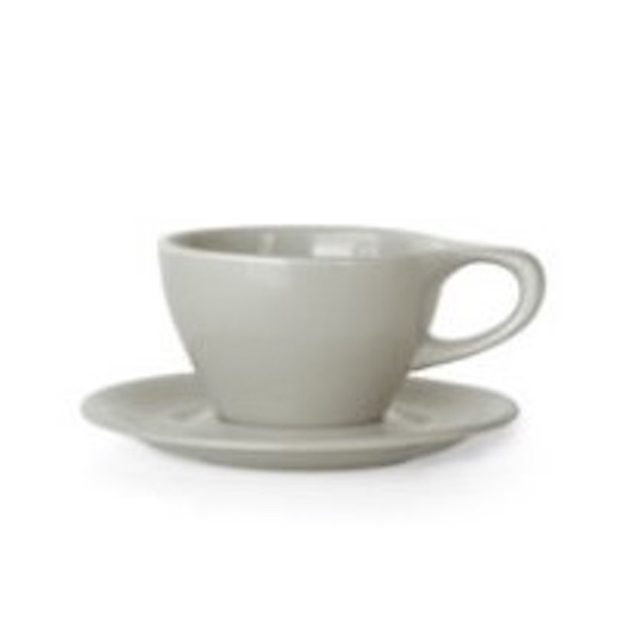 notNeutral LN Latte Cup&Saucer Light Gray<br>
(ﾗﾃ用ｶｯﾌﾟ&ｿｰｻｰ) 8oz 6set