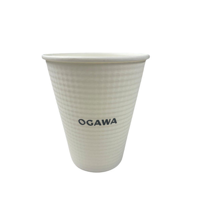 SM-260E カップ Mサイズ<br>（小川珈琲ロゴ入り・白）50個入