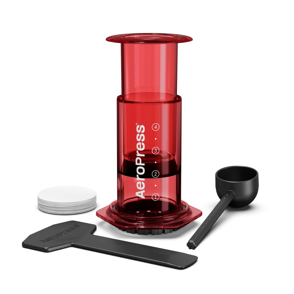 AeroPress Clear Colors Coffee Maker-Red
