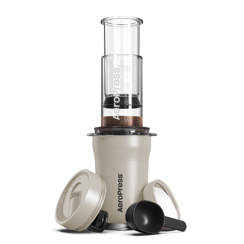 AeroPress Go Plus Travel System-Cream