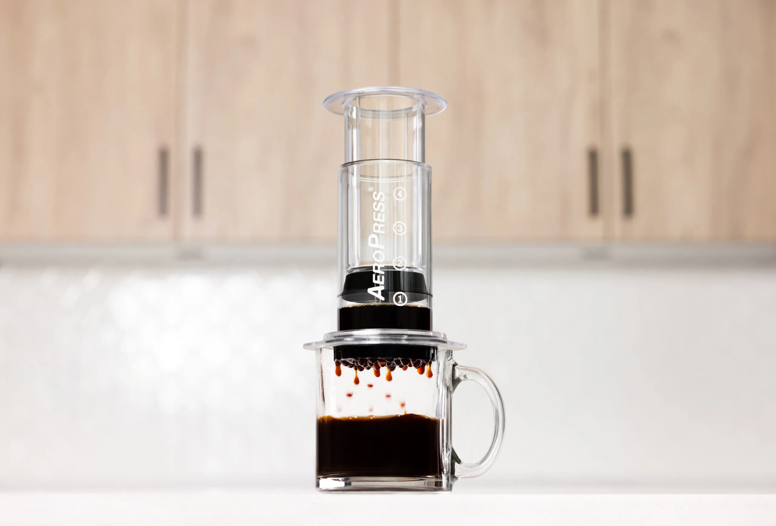 AeroPress コーヒーメーカー フレンチプレス 1杯用 エアロプレス クリア ならブランディングコーヒー